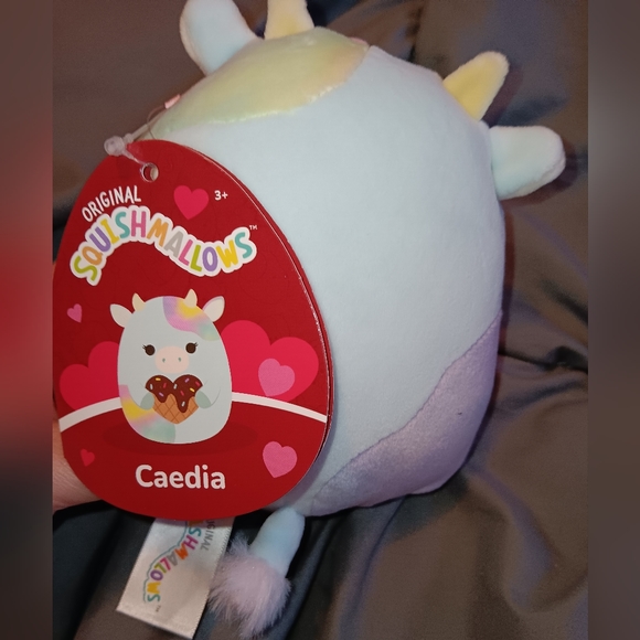 Squishmallows Caedia the Cow 5” ❤️Valentine ❤️ 2024 Release Htf - Picture 3 of 4